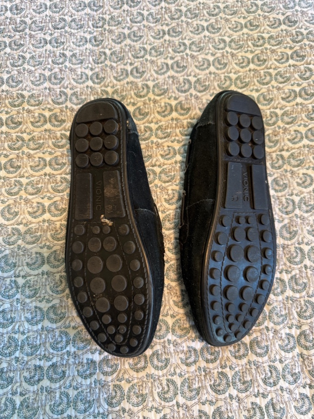 Vionic Black Suede Women's Bow-Accent Loafers - Picture 4 of 6